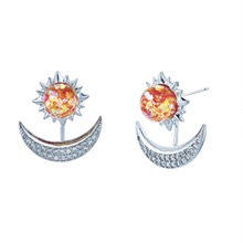 Sun&amp;Moon Snowball Earrings