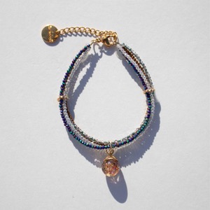 Crystal Beads &amp; Snowball Bracelet